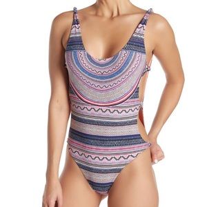 Red Carter Boho Festival One Piece Swimsuit 1810